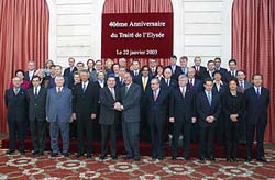 Photo de famille du Conseil des ministres franco-allemand