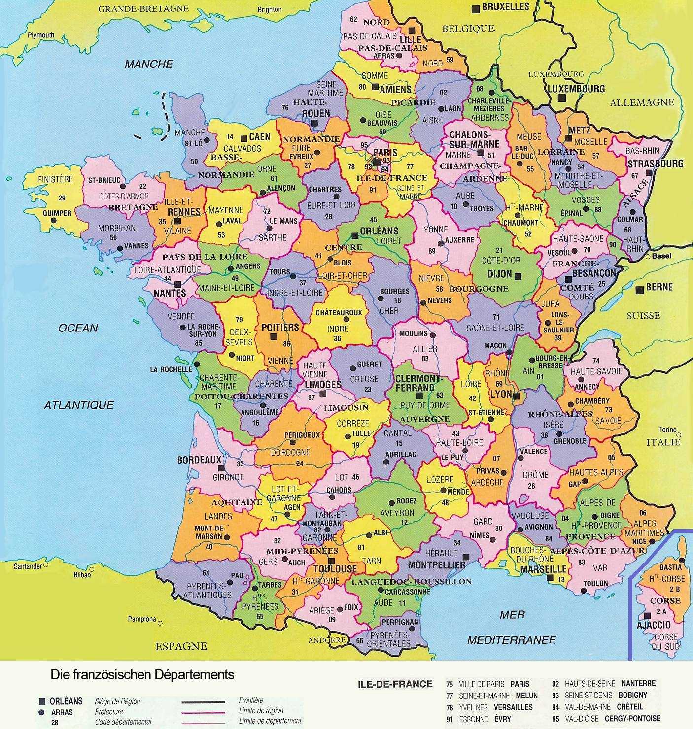 Carte Des Departements Francais Francais Pinterest Images
